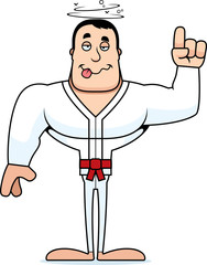 Cartoon Drunk Karate Man