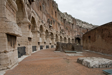 ruins of walkway at colosseum