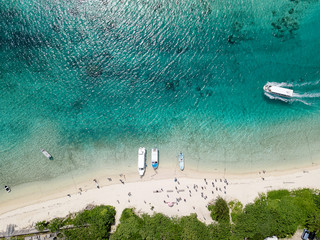 Aerial view of Kabira Bay, Ishigaki Island, Okinawa, Japan