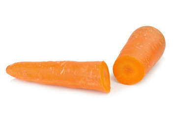 carrot half isolated on white background