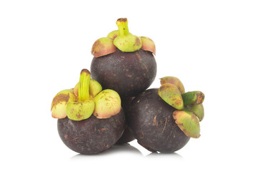 mangosteen isolated on white background