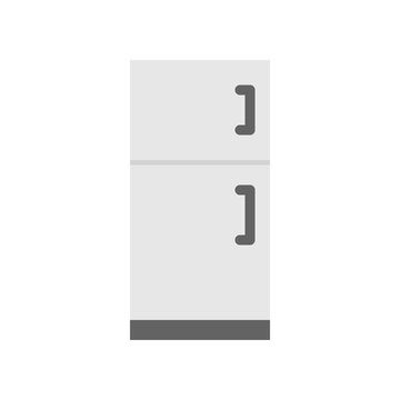 Refrigerator icon, flat design vector