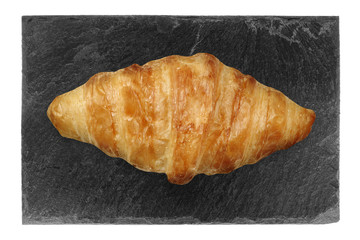 Croissant Hörnchen Frühstück auf Steinplatte