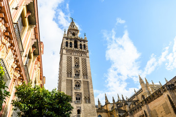 Obraz premium giralda bell tower at seville, Spain
