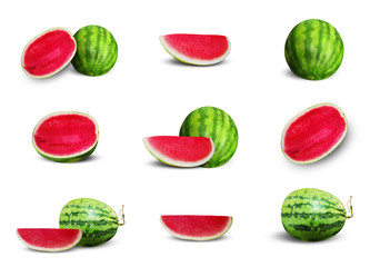 Tropical country fruit series - Watermelon isolated on white background