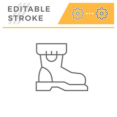 Industrial boot line icon