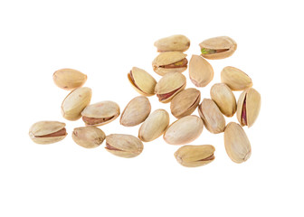 pistachios on a white background