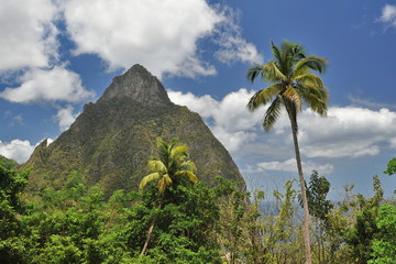 Mount Python on the island of Saint Lucia