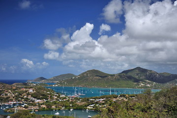 Antigua. This is how the English bay looks on the island after a sailing regatta