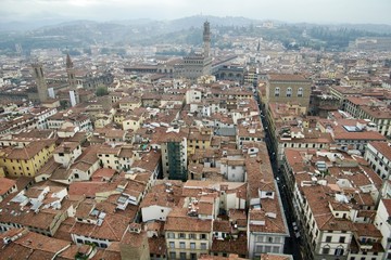 Fototapeta na wymiar フィレンツェ　ドゥオーモのある風景