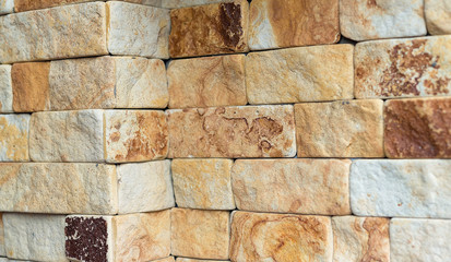Sandstone in the form of bricks