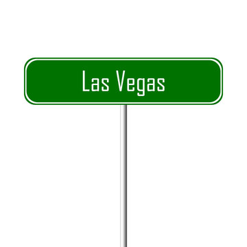 Las Vegas Town sign - place-name sign