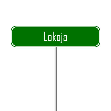 Lokoja Town sign - place-name sign