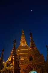 Naklejka premium Night Stupas