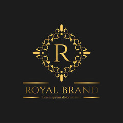 Logo Luxury with Golden Color
