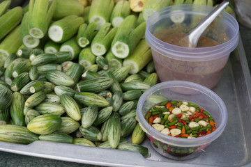 concept about spicy food and fresh vegetable