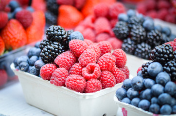 fresh fruits - berries, strawberries, red berries, blueberries, cherry, blackberry