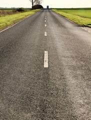 road with white lines
