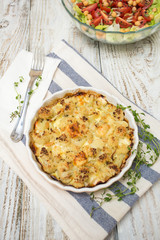 Cauliflower bake and salad