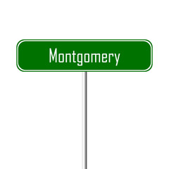 Montgomery Town sign - place-name sign