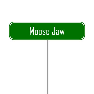 Moose Jaw Town Sign - Place-name Sign