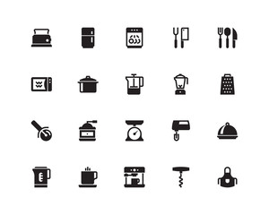 Kitchen glyph style icons