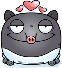 Cartoon Tapir in Love