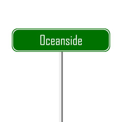 Oceanside Town sign - place-name sign