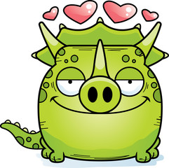 Obraz premium Cartoon Triceratops Love