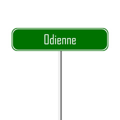 Odienne Town sign - place-name sign