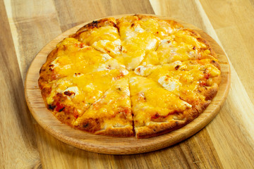 Four cheeses pizza