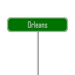 Orleans Town sign - place-name sign