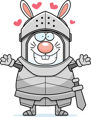 Cartoon Rabbit Knight Hug