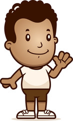 Cartoon Boy Waving