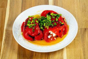 Stuffed pepper with cheese