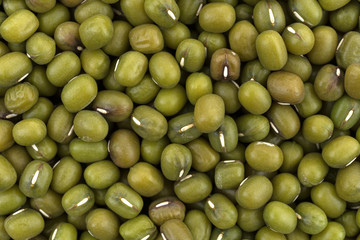 Very close view of organic mung beans.