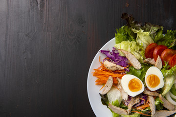 Vegetables Salad on wooden table