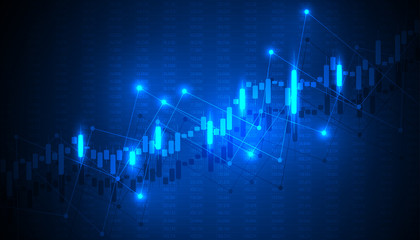 Financial data graph chart, economic statistics. Chart analytics economic concept. Business concept. Vector illustration.