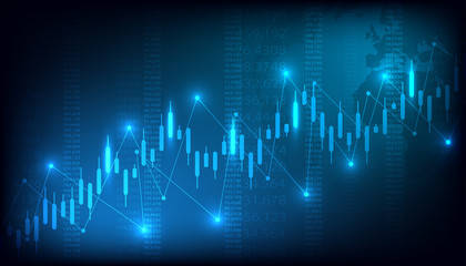 Financial data graph chart, economic statistics. Chart analytics economic concept. Business concept. Vector illustration.