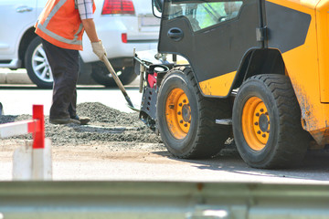 Road repair in a big city