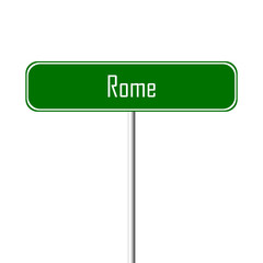 Rome Town sign - place-name sign