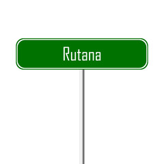 Rutana Town sign - place-name sign