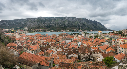 Panorama of Kotor in Montenegro