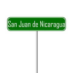 San Juan de Nicaragua Town sign - place-name sign