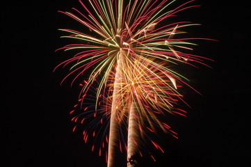 fireworks blowing up in summer time