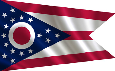 Flag of the state Ohio. A series of "flags of the United States of America" 