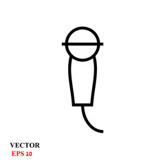 microphone icon. vector illustration