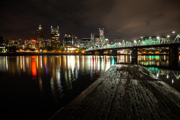 Obraz premium Portland night skyline