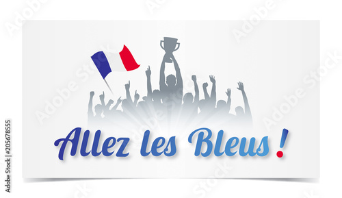 Allez Les Bleus - Deutsch "ALLEZ LES BLEUS panneau" Stock image and royalty-free vector files on