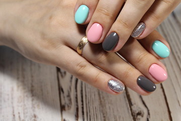 glamorous manicure of nails